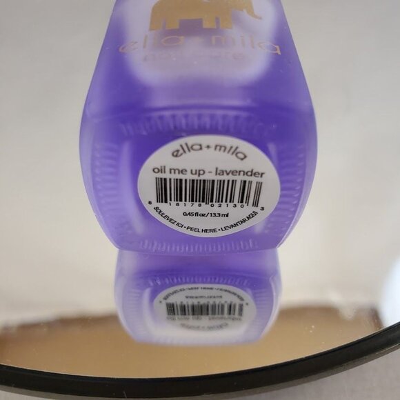 Ella+Mila Oil Me Up Lavender Nail Care 0.45 Fl Oz Glass Bottle Vegan - Picture 4 of 4